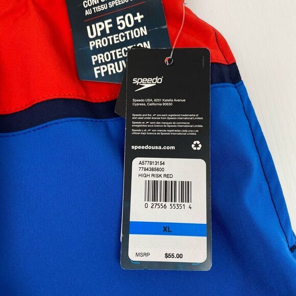 Speedo Men's Swimsuit size XL Multicolor Round beach Volley Board Shorts UPF 50+ - Picture 3 of 9